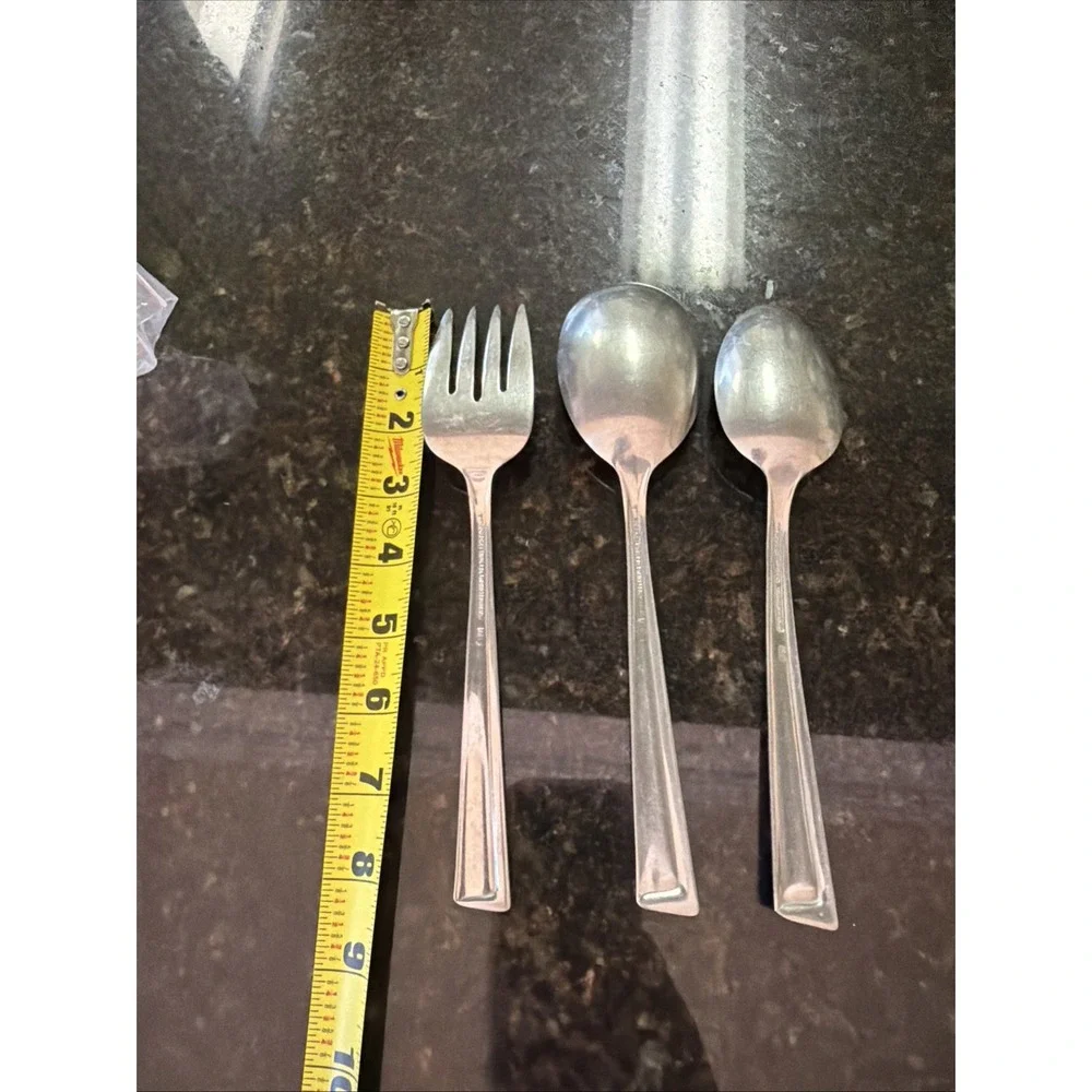 WN Roger's Stainless Steel Serving Flatware Silverware Lot Of 3 Fork Spoons